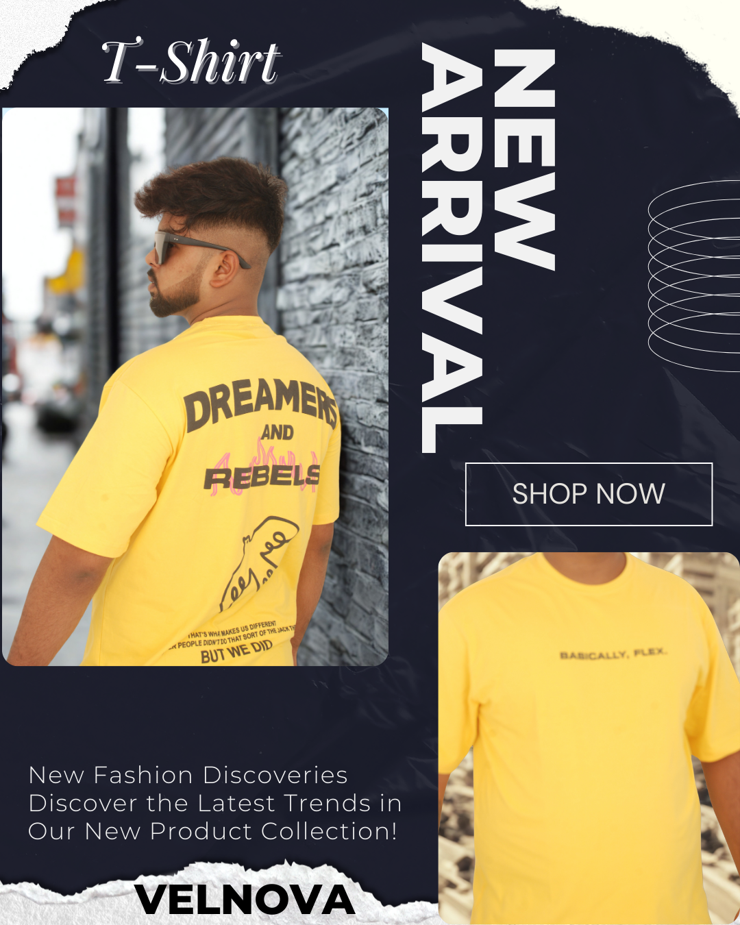 VELNOVA "Dreamers & Rebels" Premium Graphic Tee
